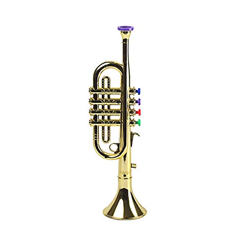 DaoAg Kids Plastic Trumpet with 3 Colored Keys for Early Developmental Music Education Toy - Thumbnail 6
