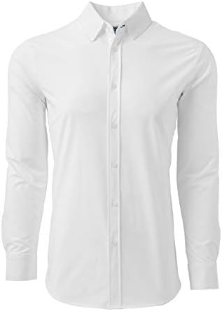 white stretch dress shirt