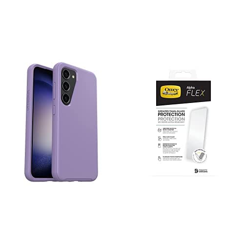 OtterBox Galaxy S23 Bundle Symmetry Series case (Purple) & Alpha Flex Screen Protector Image