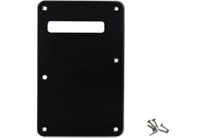 GENERIC ROZILO Pickguard Tremolo Cavity Cover Backplate Standard Guitar Back Plate for Strat/Stratocaster Made in USA Black 1Ply