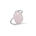 Rose Quartz Ring with Wrap Band Sterling Silver, Sizes 6 to 9