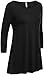 Simlu Black Tunic Tops, Black Tunic Tops For Leggings, Black Tunic Tops For Women Plus Size and reg Size Long Black Top,Black,X-Large