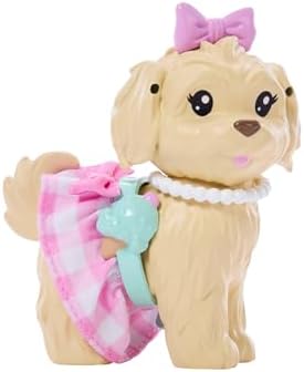 Twinning Looks Puppe mit Hund, pinkfarbene Karo-Outfits