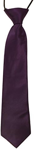 New Boys Pre-Tied Ties. Satin Plain Coloured Childrens Boys Ties. Elasticated. 22 Colours Available. Handmade. Wedding, School, Fashion *UK Seller*