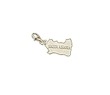 14K Yellow Gold Saudi Arabia Map Charm With Lobster