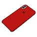 Soft Liquid Silicone iPhone X Cover Case Inner Soft Microfiber Cloth Lining Cushion for Apple iPhone X/10 5.8inch (Red)