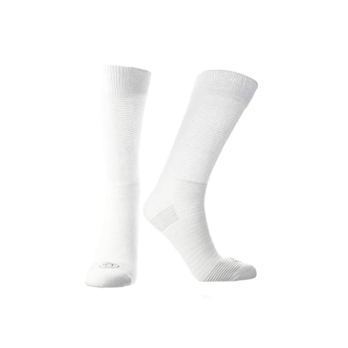 Doctor's Choice Men's Diabetic & Neuropathy Crew Socks, Non-Binding Cushion Crew Sock with Aloe, Antimicrobial…