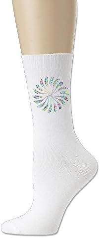 BAHTKLUY Colorful Leaves Unisex LightWeight Crew Socks