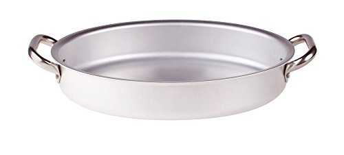 Pentole Agnelli Professional Aluminium 3 Mm. Oval Fish Pan With 2 Handles, Diameter 30 Cm.