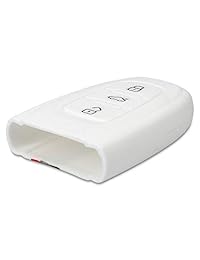 Kwmobile Car Key Cover para Audi - Funda protectora de silicona para llavero para Audi 3 Button Key Key Key Go - Negro Rojo Blanco