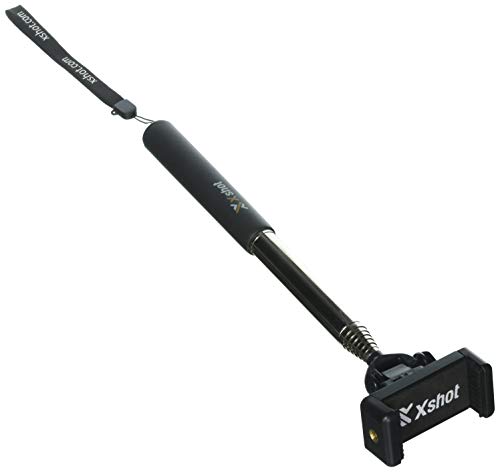 UFCIT(TM) Extendable Self Portrait Selfie Handheld Stick Monopod with Smartphone Adjustable Holder for iPhone, Samsung and other smartphones (black)