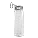 BOTTLED JOY Water Bottle, Reusable Sports Water Bottle with Straw and Handle BPA-Free Leak Proof Drinking Bottle for Travel Outdoor Hiking Camping, 28 oz 800ml (Clear)