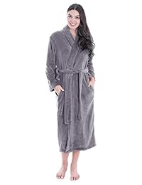 Simplicidad Albornoz Kimono lujoso de felpa para hombres damaes con bolsillos laterales