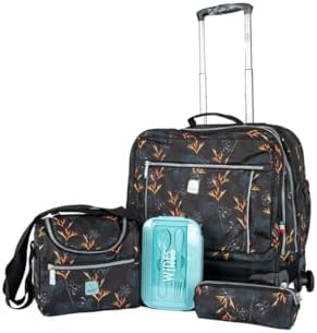 سعر WIRES Trolley School bag 3 PCS set All in One 4 wheeled Rolling Bag ...