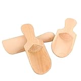 Mike Home Mini Wooden Candy Spoon Scoops for Party Barbecue,Wooden Salt Scoops 20 Pcs