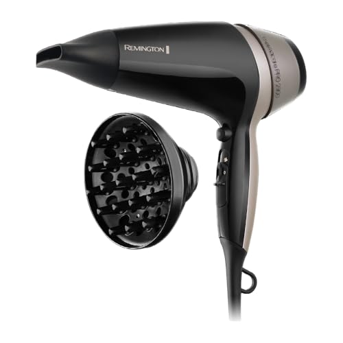 Remington Foehn [snel & efficiënt drogen] Thermacare PRO 2300 (2100W, ionengenerator, keramische ionenring, 3 warmtestanden & 2 snelheden, Coolshot, 2 stylingmondstukken + diffuser) D5715 Hairdryer