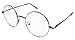 Agstum Retro Round Metal Non-Prescription Eyeglasses Frame with Spring HInge Clear Lens (Grey, (Small size) 42)