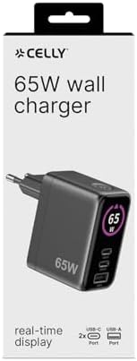 - Caricatore Multiplo USB-C 65W GaN con Display LED, Ricarica Rapida per Laptop, Smartphone e Tablet — foto 3 di 7