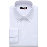 FAHIZO Men's Dress Shirt Regular Fit Soild Casual Business Formal Long Sleeve Button Down Shirts with Pocket