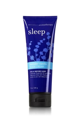 Bath and Body Works - Aromatherapy -Enhances Sleep -LAVENDER VANILLA - Body Wash & Foam Bath and Body Cream - Bundle
