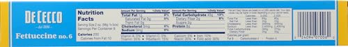 DE CECCO SEMOLINA PASTA, FETTUCCINE, 16 OZ- MADE IN ITALY, HIGH IN PROTEIN & IRON, BRONZE DIE (VSA0006P)