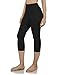ODODOS Women’s High Waisted Tummy Control Yoga Capris, 19″ Inseam Leggings with Inner Pockets,Black,X-Largethumb 1