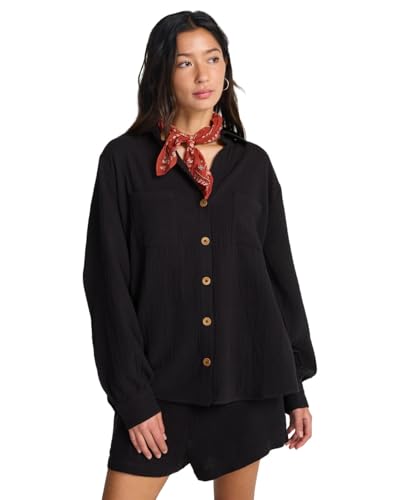 Swell Blouse - Camisa con Botones - Mujer - Negro