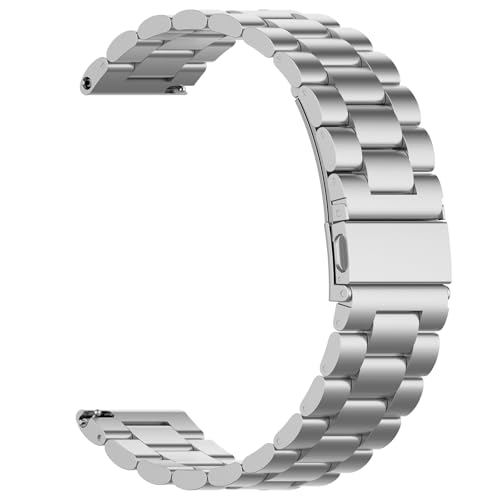 CHULN Compatible with Amazfit Active 2/Active/GTS/GTS 2/Garmin Vivoactive 5, Adjustable Metal Stainless Steel Strap for Amazfit Active 2.(No Host)