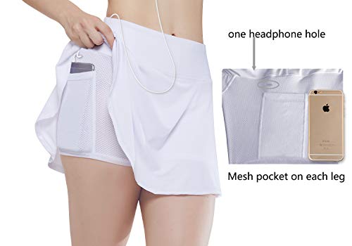 image for HISKYWIN Womens Active Athletic Skorts Lightweight Skirt with Built-in