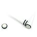 White Magnetic Design - Acrylic Fake Tapers - Cheaters - 0G Gauge - 8mm