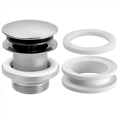 McAlpine 11/4" Basin Clicker Waste Polished S/S Flange Spring-Loaded CP Brass CWP60-SS