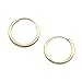 14k Yellow Gold 1 Millimeter Endless Hoop Earrings, 10 Millimeters