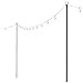Outdoor String Lights Pole (1 x 8f) – Light Up Patio or Garden with LED Or Solar Hanging Bulbs - 3-Prong 8