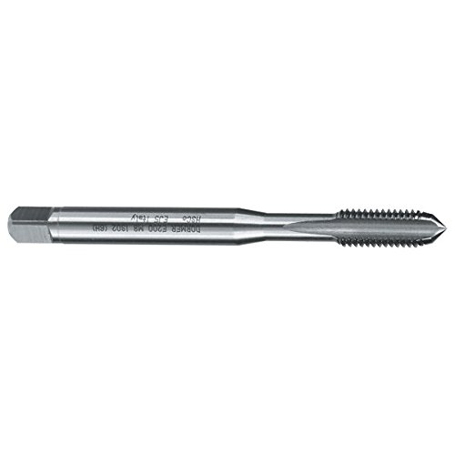 Dormer E200M6 Series E200 HSS-E-PM Straight Flute Machine Tap Metric with Bright Finish, DIN371 Standard, M6 x 1.00 mm Thread, 80 mm Length