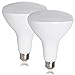 Maxxima LED BR40 75 Watt Equivalent Dimmable 12 Watt Neutral White 1100 Lumens Energy Star, 4000K (Pack of 2)