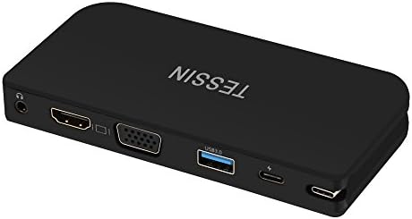 USB C Hub, USB C Adapter 3.1 with Type C Charging Port, HDMI Output,VGA Port,USB 3.0 Port,Headphone Port for MacBook Pro…