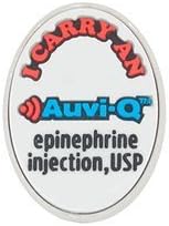 Allermates I Carry an Auvi-Q Epinephrine Injection Health Alert Charm by Awearables
