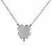 Amazon Collection Sterling Silver Four Leaf Clover Necklace and Earrings Jewelry Set
