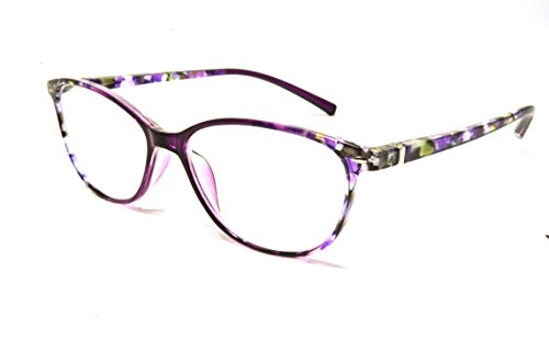 ColorViper Basic everyday Designer Reader (oval purple transparent frame, 1.00)