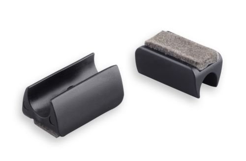 OL 4 St. Klemmschalengleiter/Bodenschoner Für Rundrohre, Mit Filz - 1 Zapfen (28mm X 4,9mm X 12 - 13mm)