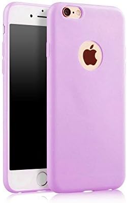 iPhone 6 6s Phone Case Silicone Rubber Shockproof Cover -Scratch Resistant Protective Slim Cases for iPhone 6 6s 4.7" -Purple