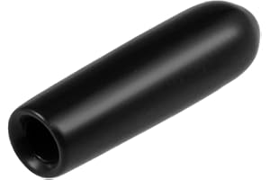 uxcell 200pcs Rubber End Caps 1/8"(3mm) ID Vinyl Round End Cap Cover Screw Thread Protectors Black