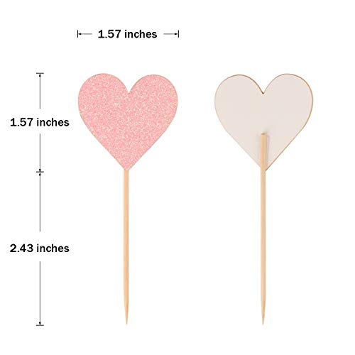 Donoter 48 Pcs He Asked She Said Yes Cupcake Toppers Diamond Ring Heart Cake Picks for Wedding Engagement Party Table Decorations
