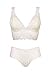 Undies Affair Women's 2 Piece Lingerie Set For Honeymoon Boudoir (Medium, White)