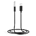 Dafanbe Aux Cord for iPhone 3.5mm Compatible with iPhone Xr/Xs MAX /8Plus/7 Plus 6/6Plus iPod/iPad 3.3ft Adapter Cable to Car/Home Stereo/Headphone/Car Stereo/Speaker/Headphone Adapter - Black