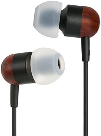 Earond Wooden Earphones Earbuds in Ear Headphones (Black)