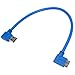 30cm USB 3.0 A Male 90 Degree Left to Micro B Right Angle Short Data Sync and Charging Cable for Computer’s Hard Drive/Digital Camera（Micro Left
