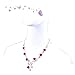 Glamorousky Elegant Rose Necklace with Silver Austrian Element Crystals and Crystal Glass