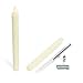 LED Flameless Taper Candles - 10 Inch, Battery Operated, Flickering Warm White Light, Remote Control with Timer Included, Ivory Real Wax, Push Activated Fake Candlesticks - Set of 4