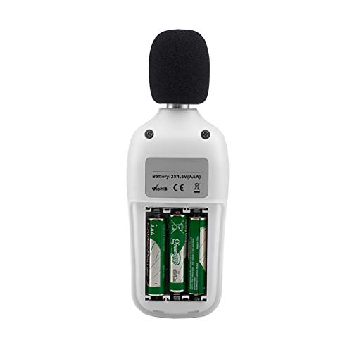 Zyj Digital Sound Level Meter Decibel Recorder Tester 35-135dB Noise Decibel LCD Analyzer Tester White Color Screen Edition